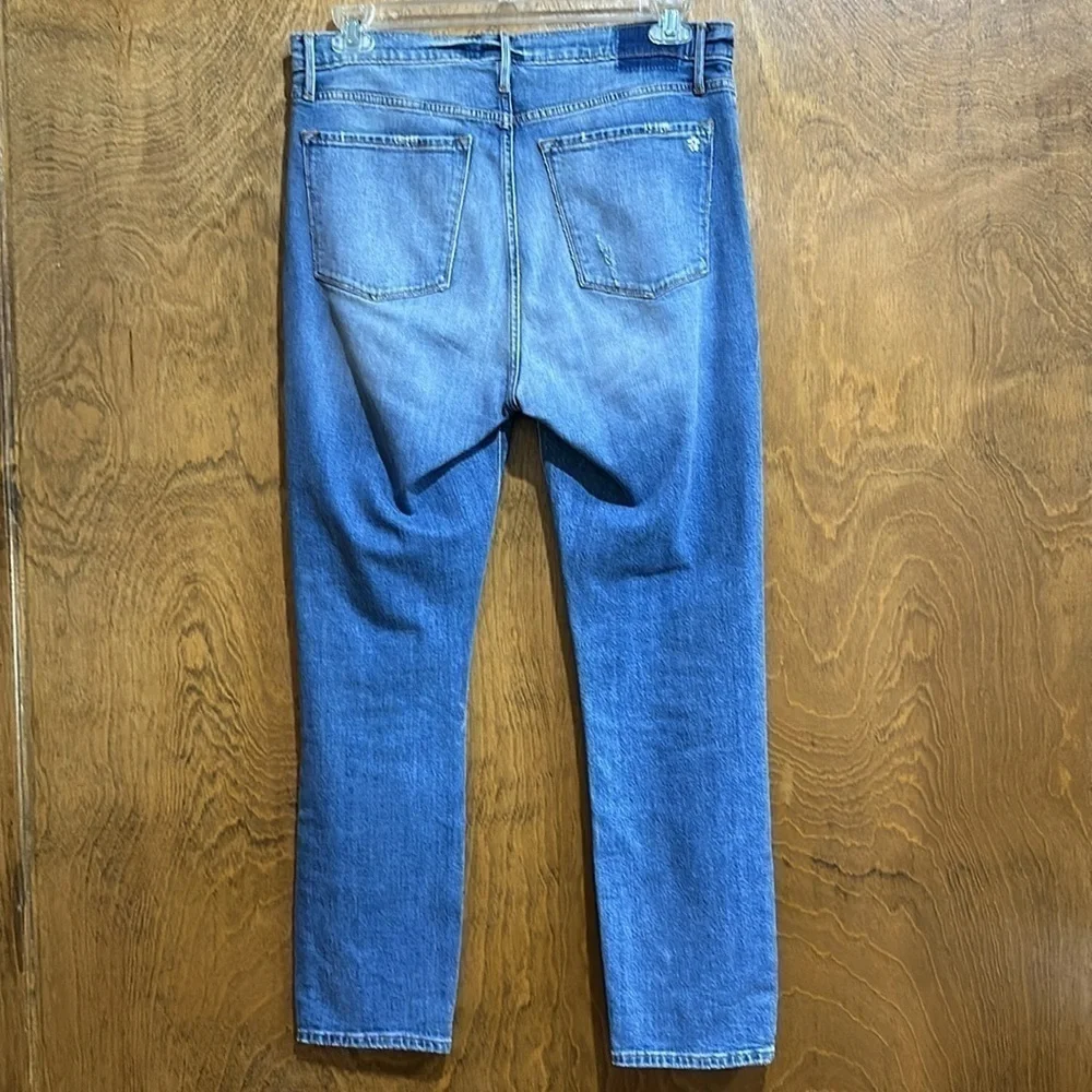 Black Orchid Joan Straight High Waist Distressed Denim Jeans Size 31 - EUC - Picture 2 of 5